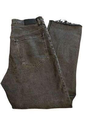 Madewell '90s Straight Crop Jeans in Faded Black - Size 30